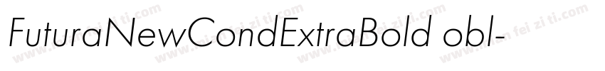 FuturaNewCondExtraBold obl字体转换
